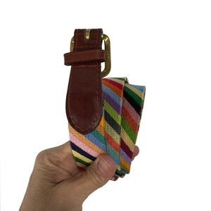 Smathers & Branson needlepoint belt Parson’s Stripe